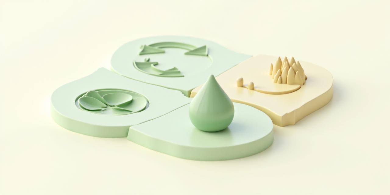 Stylized graphic illustrating reduced waste, less water usage, and lower carbon footprint, representing the positive environmental impact of slow fashion.
